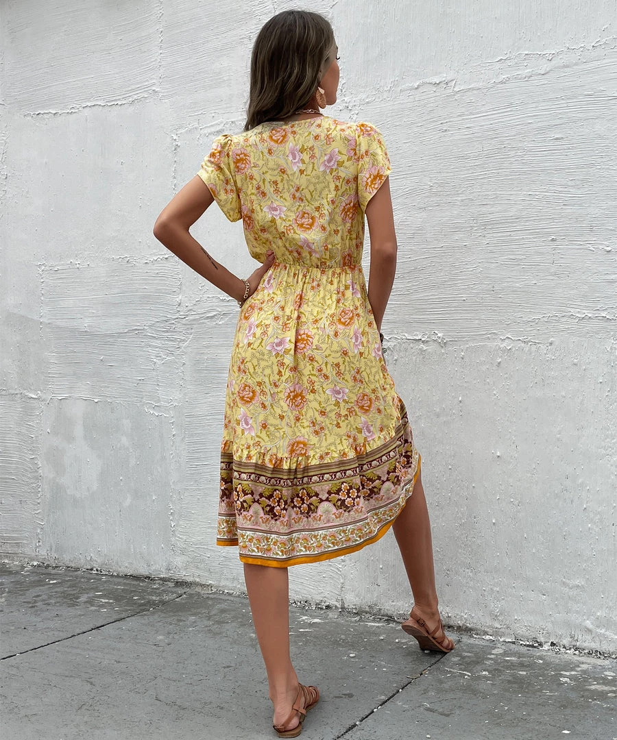 BFZY ZEBINA MIDI DRESS - YELLOW PRINT 3 BFZY ZEBINA MIDI DRESS - YELLOW PRINT