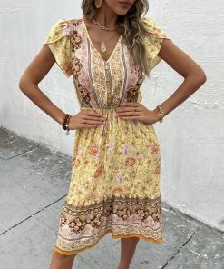 BFZY ZEBINA MIDI DRESS - YELLOW PRINT 11 BFZY ZEBINA MIDI DRESS - YELLOW PRINT