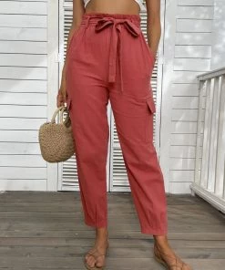 BFZY GARNETT LINEN PANTS - ANNATTO