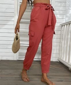 BFZY GARNETT LINEN PANTS - ANNATTO