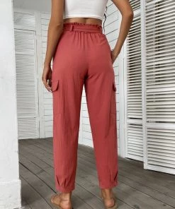 BFZY GARNETT LINEN PANTS - ANNATTO