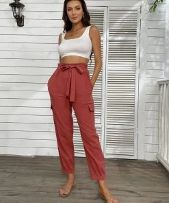 BFZY GARNETT LINEN PANTS - ANNATTO