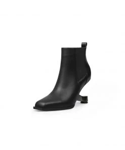 Jady Rose JadyRose | HARPER Elevator Heel Black Leather Chelsea Boot