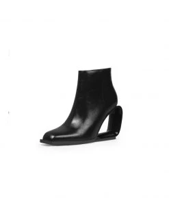 Jady Rose JadyRose | FIREPLACE Wedge-Heel Back Leather Ankle Boot
