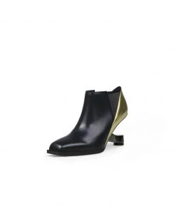 Jady Rose New In Shoes JadyRose | Black Gold Contrast Elevator Heel Ankle Boot 10 Jady Rose New In Shoes JadyRose | Black Gold Contrast Elevator Heel Ankle Boot