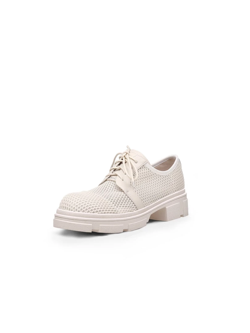 Jady Rose New In Shoes JadyRose | Honeycomb Ivory Mesh Leather Sneaker 4 Jady Rose New In Shoes JadyRose | Honeycomb Ivory Mesh Leather Sneaker