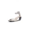 Jady Rose NEW ARRIVALS JadyRose | Elevator Heel Genuine Leather Ivory Ankle Strap
