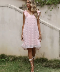 BFZY Smaibulun | Pink Ruffle Sleeveless Mini Dress New In Clothing