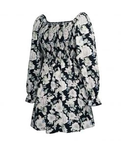 DY MORA MINI DRESS - BLACK FLORAL