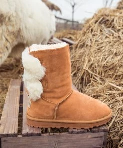 XH SMAIBULUN UGG™ | Back Woollen Bow Suede Boots – Chestnut 18 XH SMAIBULUN UGG™ | Back Woollen Bow Suede Boots – Chestnut