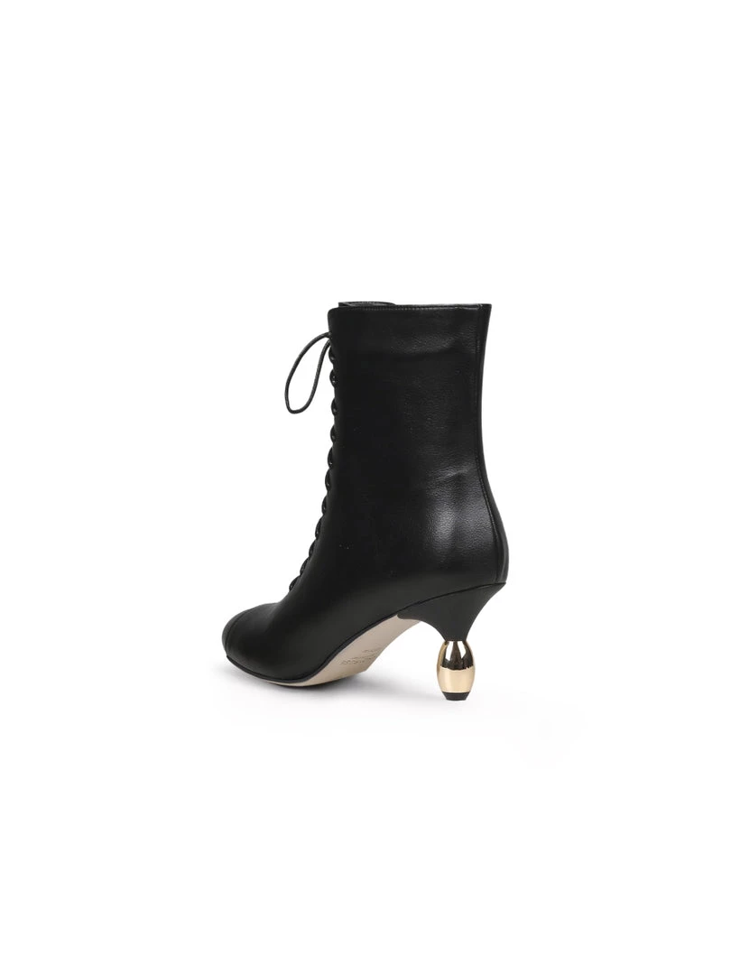 Jady Rose JadyRose | Golden Drop Heeled Black Bootie Ankle Boots 5 Jady Rose JadyRose | Golden Drop Heeled Black Bootie Ankle Boots