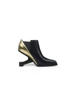 Jady Rose New In Shoes JadyRose | Black Gold Contrast Elevator Heel Ankle Boot 12 Jady Rose New In Shoes JadyRose | Black Gold Contrast Elevator Heel Ankle Boot