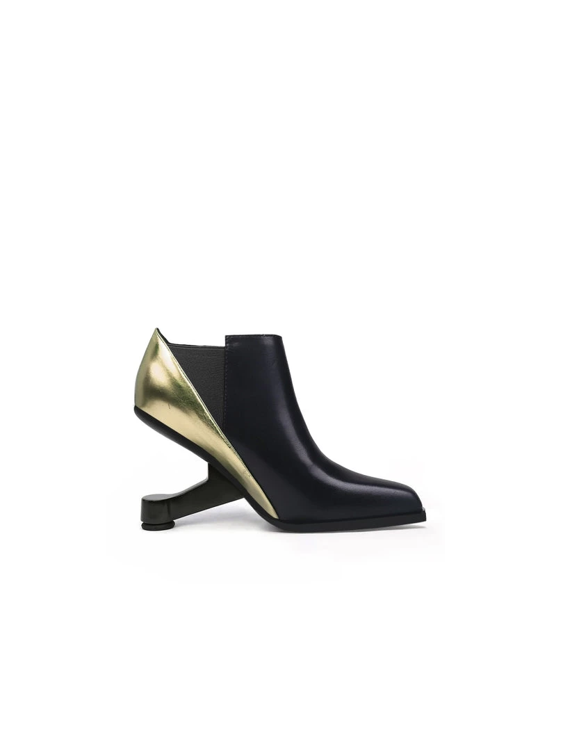 Jady Rose New In Shoes JadyRose | Black Gold Contrast Elevator Heel Ankle Boot 5 Jady Rose New In Shoes JadyRose | Black Gold Contrast Elevator Heel Ankle Boot