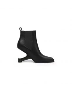 Jady Rose JadyRose | HARPER Elevator Heel Black Leather Chelsea Boot
