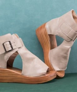 Peep-toe Side Cut Wedge Boots Platform Sandals | En Bloom New In Shoes