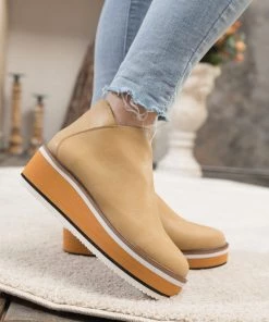 HYHE New In Shoes En Bloom | Eazy Platform Ankle Boots - Beige