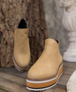 HYHE New In Shoes En Bloom | Eazy Platform Ankle Boots - Beige