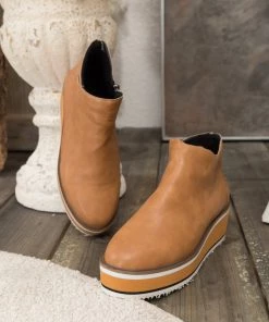 HYHE En Bloom | Eazy Platform Ankle Boot - Tan New In Shoes