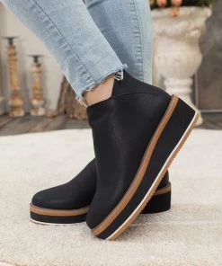 HYHE En Bloom | Eazy Platform Ankle Boot - Black New In Shoes