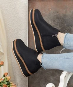 HYHE En Bloom | Eazy Platform Ankle Boot - Black New In Shoes