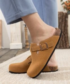 Maibulun | Buckle Suede Classic Ginger Clogs