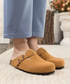 Maibulun | Buckle Suede Classic Ginger Clogs
