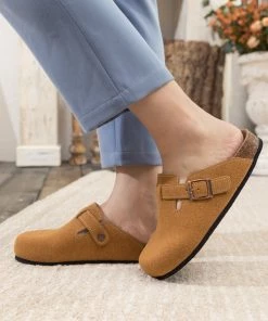 Maibulun | Buckle Suede Classic Ginger Clogs