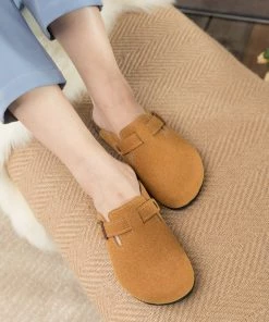 Maibulun | Buckle Suede Classic Ginger Clogs