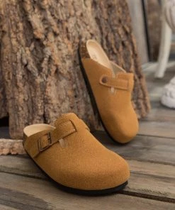 Maibulun | Buckle Suede Classic Ginger Clogs