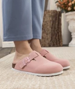 New In Shoes Maibulun | Buckle Suede Classic Pink Clogs