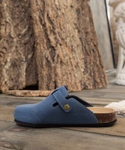 Maibulun | Buckle Suede Classic Navy Clogs New In Shoes