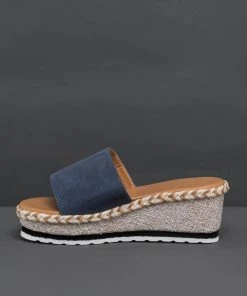 HYHE New In Shoes Denim Espadrille Wedge Sandals - EN BLOOM