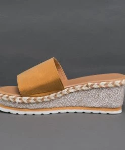 HYHE New In Shoes Denim Espadrille Wedge Sandals - EN BLOOM