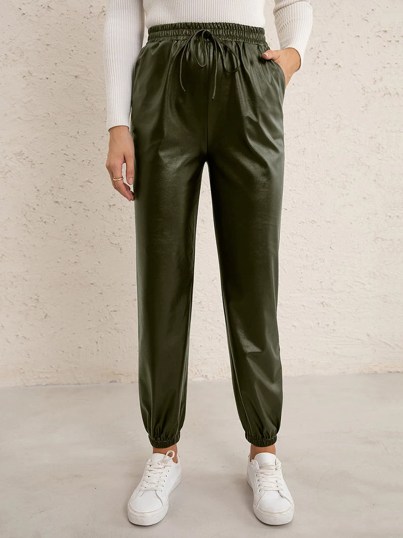 YBL Smaibulun | Faux Leather High-Waist Pants 5 YBL Smaibulun | Faux Leather High-Waist Pants