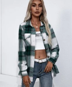 YBL New In Clothing Smaibulun | Plaid Double-Pocket Button-Up Shirt 19 YBL New In Clothing Smaibulun | Plaid Double-Pocket Button-Up Shirt