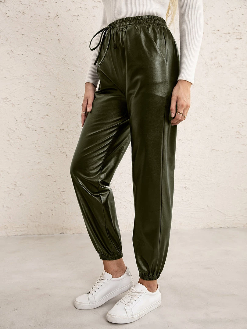 YBL Smaibulun | Faux Leather High-Waist Pants 6 YBL Smaibulun | Faux Leather High-Waist Pants
