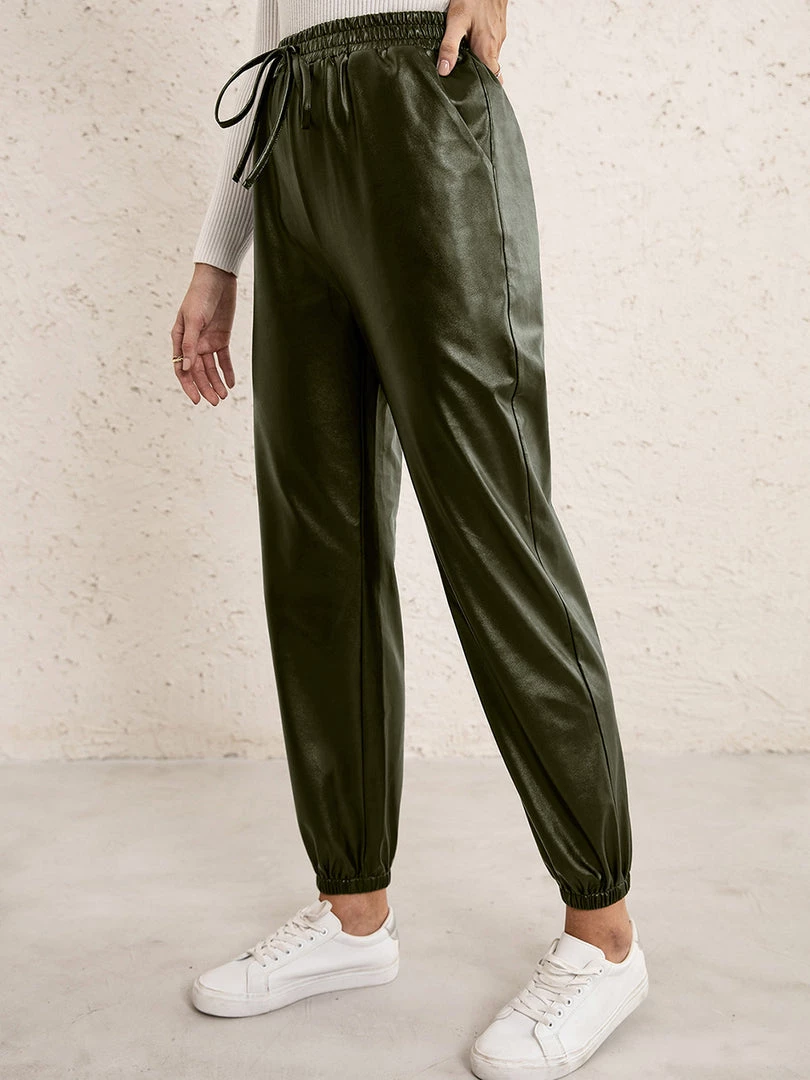 YBL Smaibulun | Faux Leather High-Waist Pants 7 YBL Smaibulun | Faux Leather High-Waist Pants