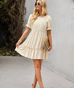 DY GEORGIANA DRESS - APRICOT NEW ARRIVALS