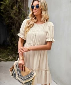 DY GEORGIANA DRESS - APRICOT NEW ARRIVALS