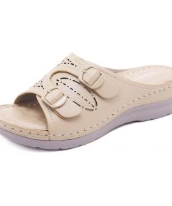 SIKETU | Perforated Double Strap Sandals New In Shoes