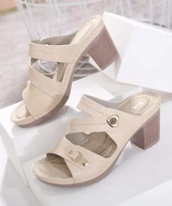 Metal Heart Stack Sandals -SIKETU New In Shoes