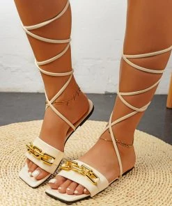 HT EN BLOOM | GOLD CHAIN UPPER GLADIATOR APRICOT NEW ARRIVALS