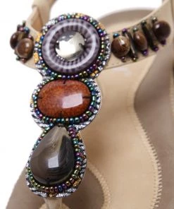 SIKETU | APRICOT MARBLE BEADED SANDAL