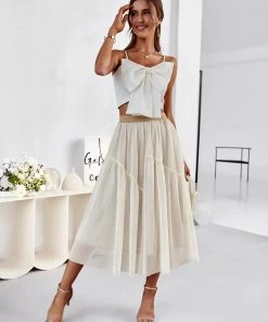 DY BASA MIDI SKIRT - APRICOT NEW ARRIVALS