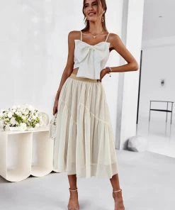 DY BASA MIDI SKIRT - APRICOT NEW ARRIVALS