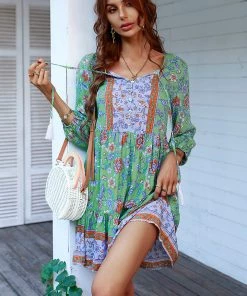 DY New In Clothing RINA BOHO DRESS - AQUA MULTI 9 DY New In Clothing RINA BOHO DRESS - AQUA MULTI