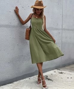 New In Clothing Smaibulun | Leopard Long Sleeve V-Neck Ripped Knit Pullover - Army Green