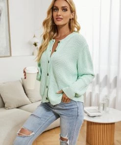 MY Smaibulun | Two Way Wearable Knit Cardigan - Green New In Clothing