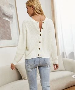 MY Smaibulun | Front And Back Wearable Knit Cardigan - Cream New In Clothing 9 MY Smaibulun | Front And Back Wearable Knit Cardigan - Cream New In Clothing