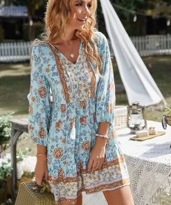 DY RINA BOHO DRESS - BABY BLUE NEW ARRIVALS
